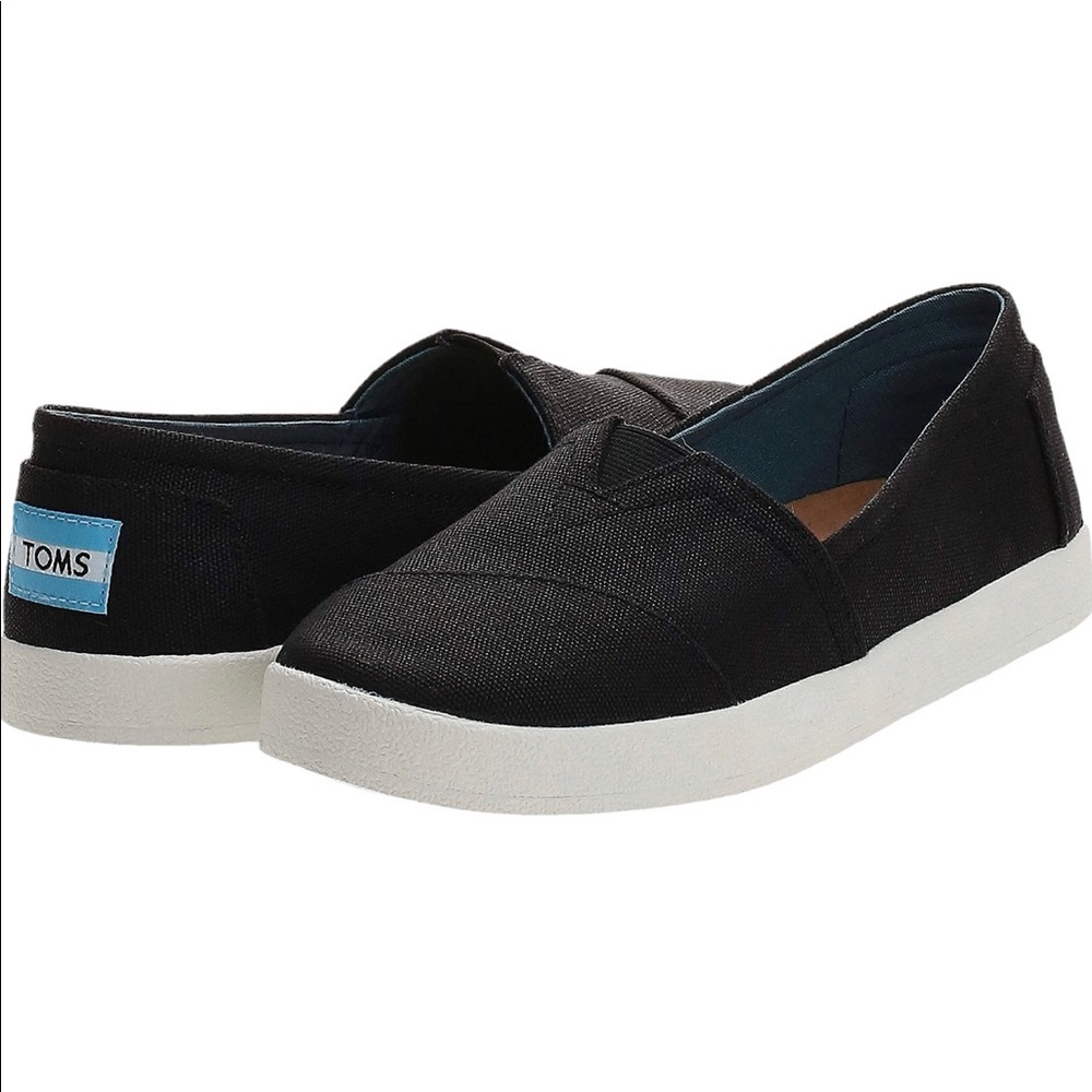 Brand new Toms Avalon Black Repreve Soft Heathered Knit Shoe